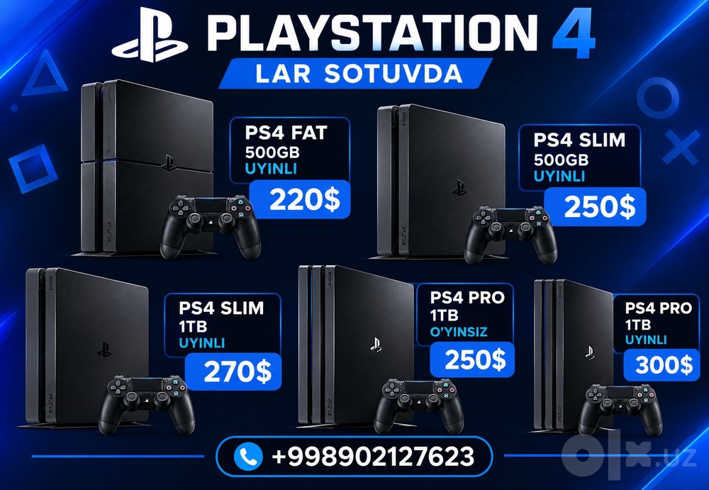 PlayStationlar OPTOM narxda PS3/PS4/PS5 Dastavka bepul