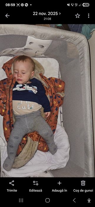Pat cosleeping Lionelo pe roți