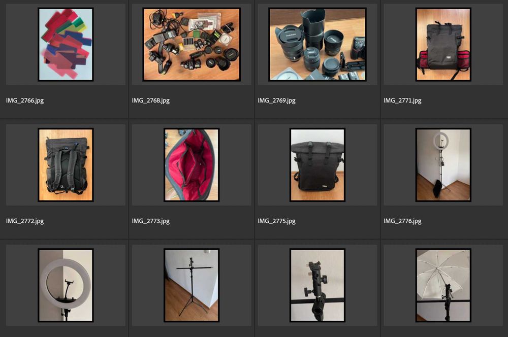 Продава се голям комплект употребявана фотографска техника