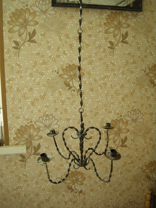 Подсвечник металлический, старинный