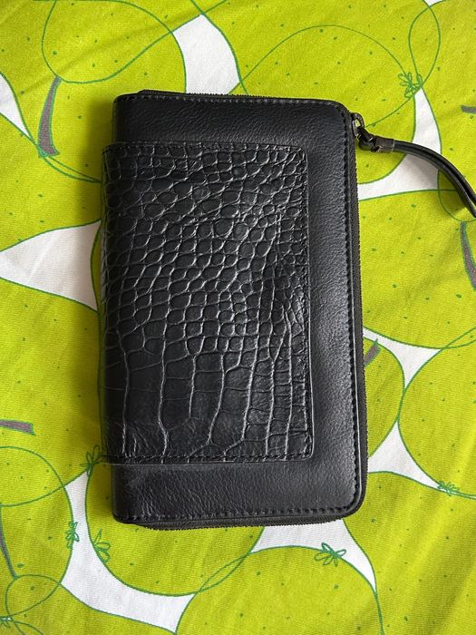 Черен широк правоъгълен портфейл Day Malene Birger