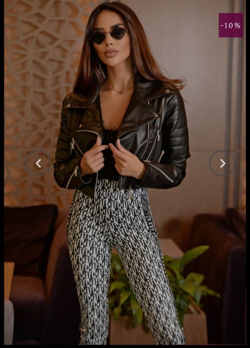 Amia moda черно-бял клин