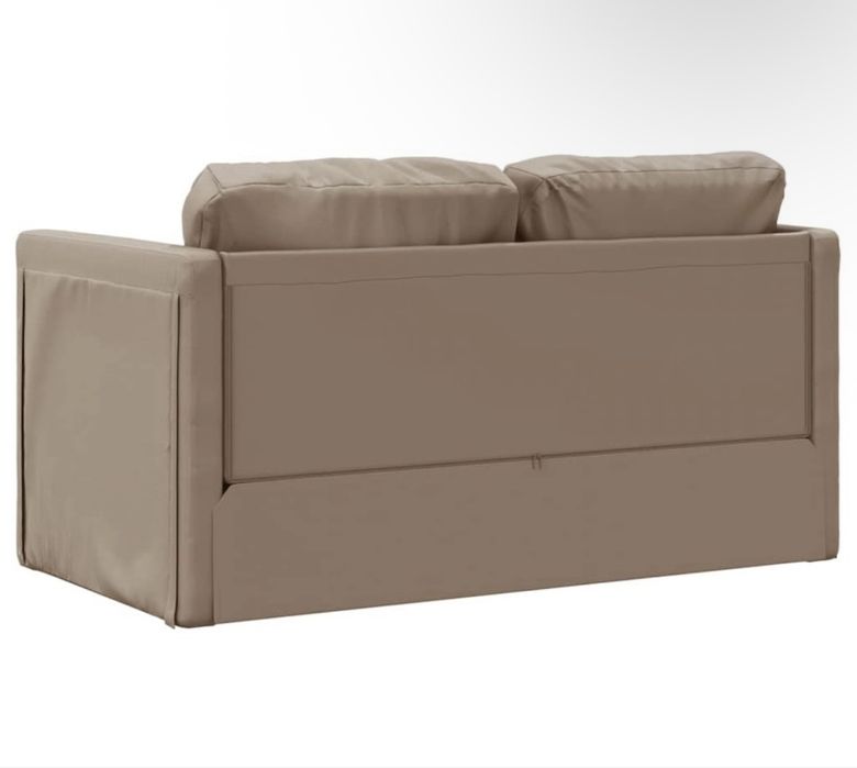 Canapea  Extensibila  2in1, cappuccino, 112x174x55 , piele eco