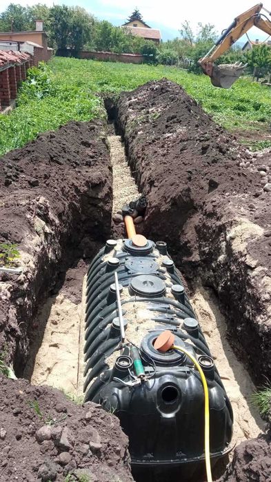 БУНКЕРНА ЯМА ПАКЕТ+ МОНТАЖ Бидон за септична яма по ЕС стандарт