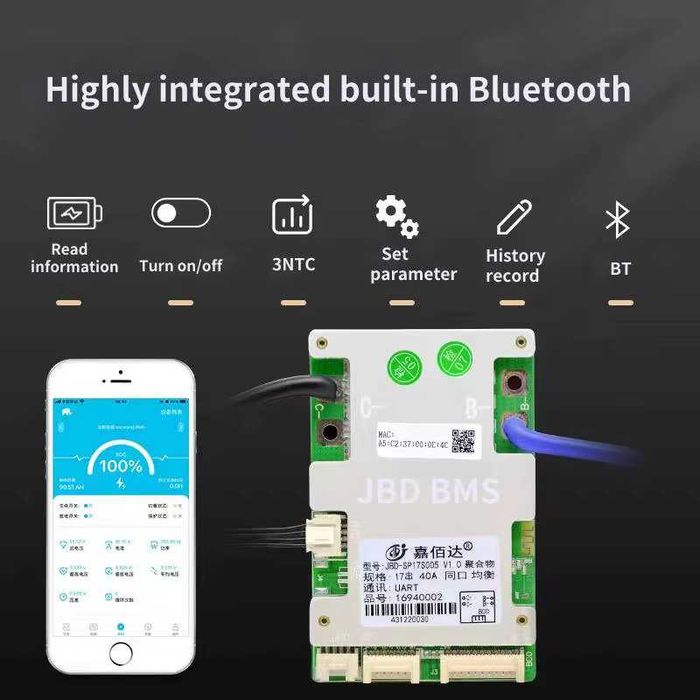 Smart BMS Bluetooth   10s 11s 12s 13s 14S 15S 16S 17S + App smart