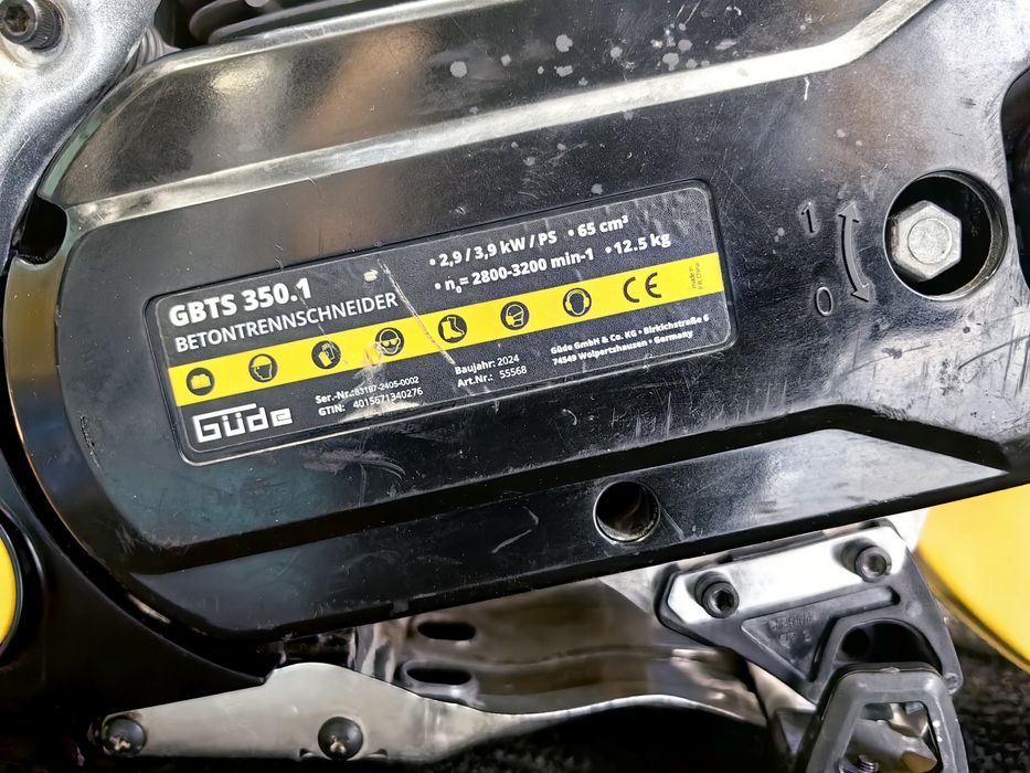 Ръчен бензинов фугорез GUDE 55568 GBTS 350.1, 3.9 к.с, 350 мм