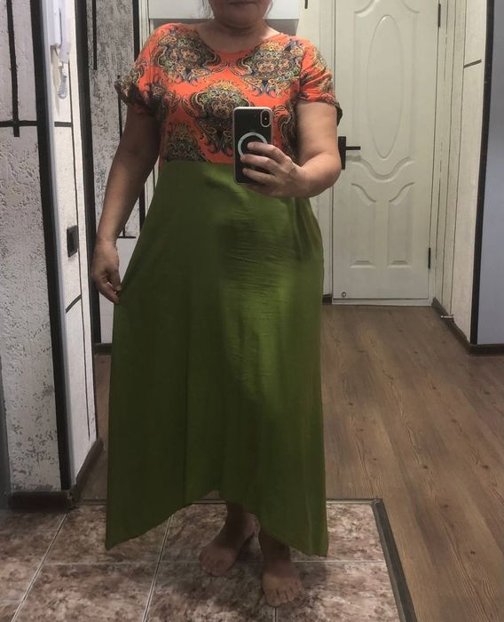 Платье из штапеля и паплина