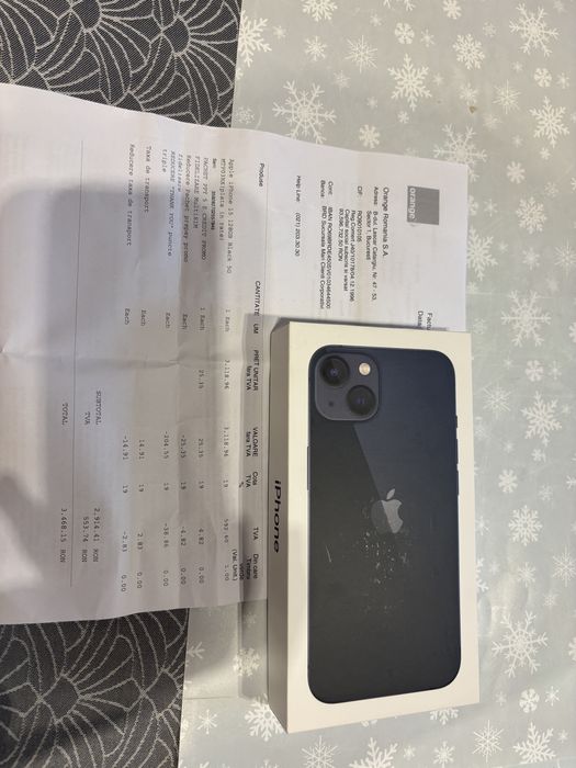 iPhone 13 Black 128GB – Liber de rețea – Cutie și Factură Orange