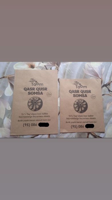 Qogoz paketlar somsa va  gumma uchun
