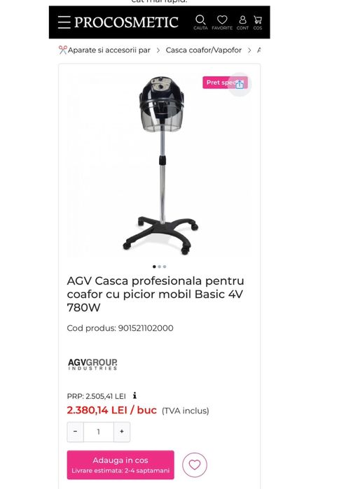 Casca pt par utilizata