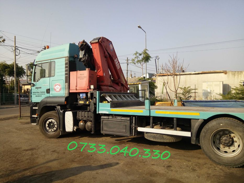Inchiriere camion cu macara - Automacara - Inchiriez macarale Bucuresti - Ilfov - Romania