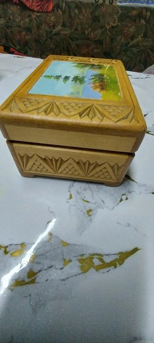 Шкатулка деревянная советская