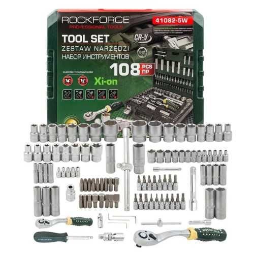 Гедоре 108 части 1/2“ и 1/4“ със специални вложки RockForce XI-ON