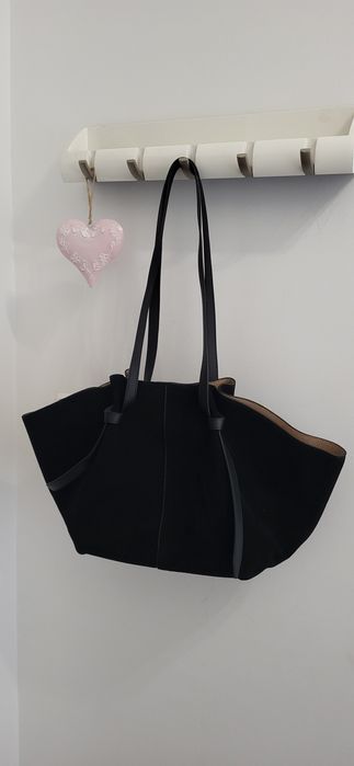 Италианска чанта естествен велур