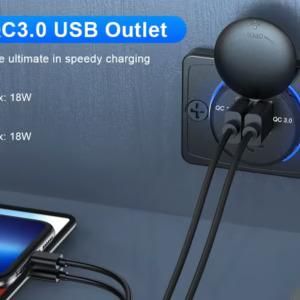 Зарядно Двойно USB устройство PD 3.0 12-24V QC 3.0