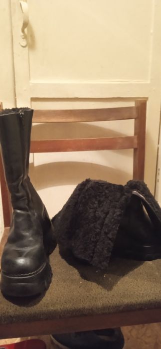 Ботинки  кожаные