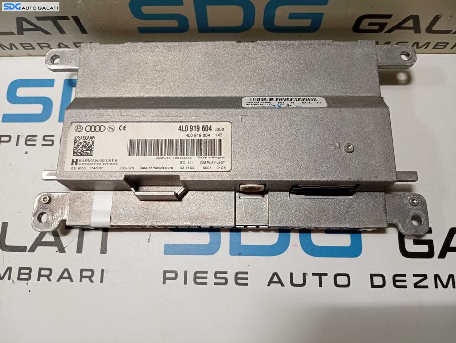 Ecran Display Navigatie MMI Audi Q7 2007 - 2015 Cod 4L0919604 [M7414]
