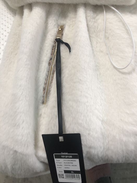 Шуба алькантара воротник норка