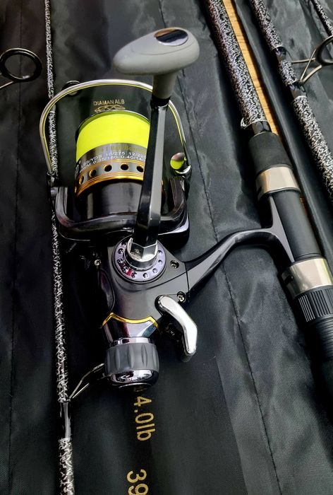 SET 4 Lansete Crap Diamant Alb 3.90 4.0Lbs + 4 Mulinete J3 50FR