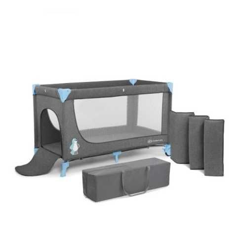 Patut pliabil/ de calatorie Kinderkraft JOY albastru-gri