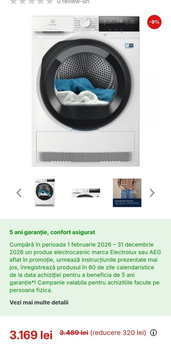 Uscator rufe Electrolux