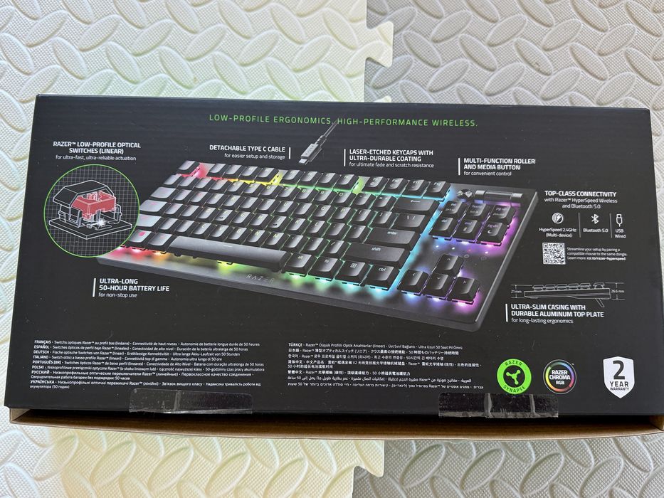 Клавиатура Razer Deathstalker v2 TKL Red Linear