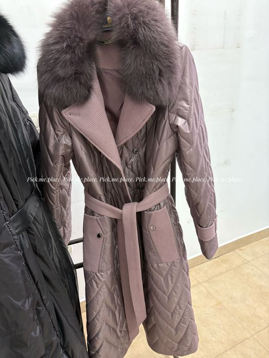 Шушляково яке якета с естествен косъм лисица