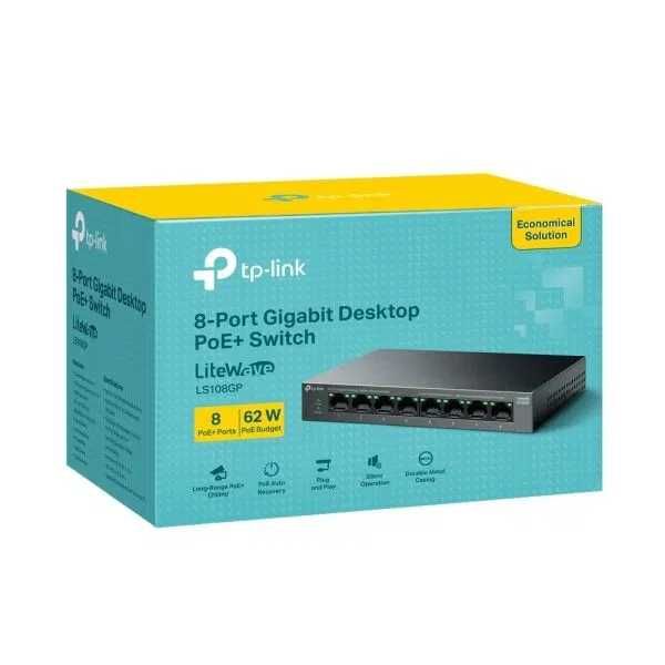 TP-Link LS108GP 8 portli PoE+ Gigabit kommutator (Gigabit Switch)