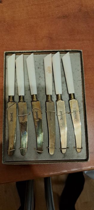 Set 6 cutite vechi cu maner os