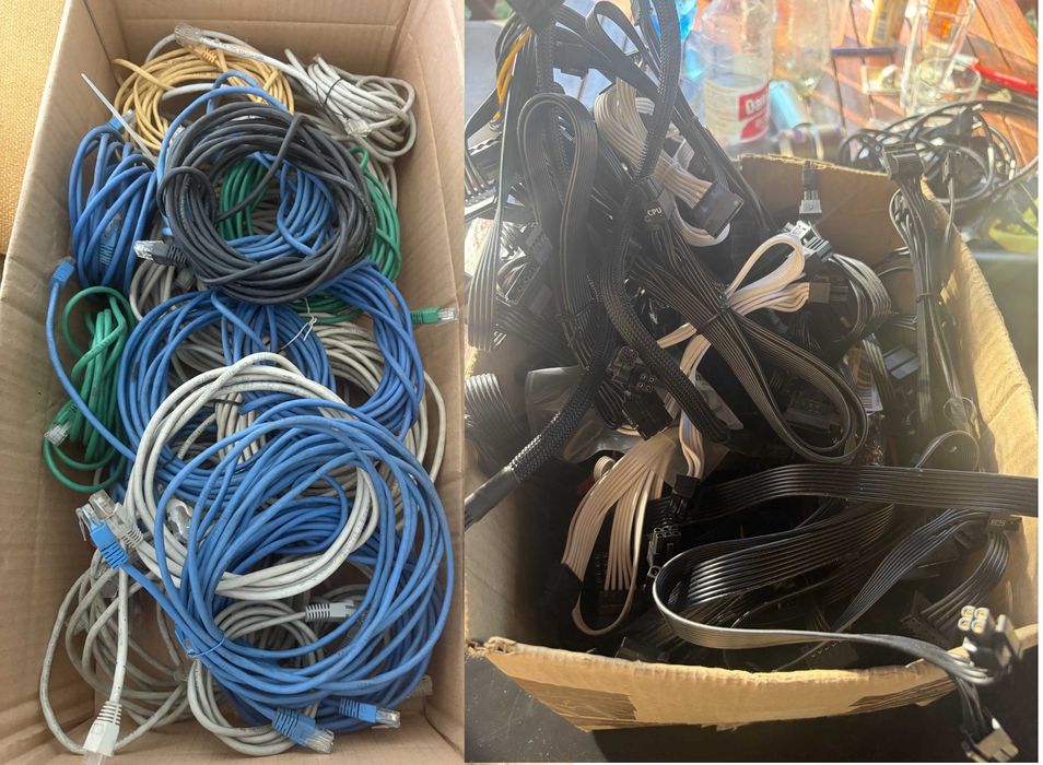 Lot componente, accesorii, electronice, cabluri, casti
