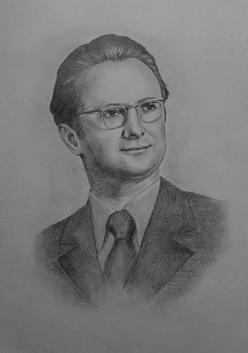 Portret in creion după fotografie