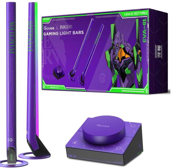 Govee RGBIC Wi-Fi Gaming Light Bars with Smart Controller Evangelion EVA-01 H6047