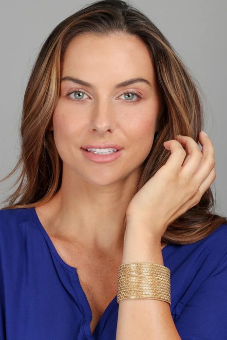 Кожаный золотой браслет продам