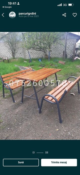 De vânzare, set,masă cu 2banci, la un preț foarte mic