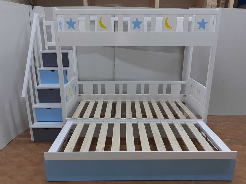 TRANSPORT GRATUIT.Pat etajat-supraetajat din lemn masiv.Cod 3526