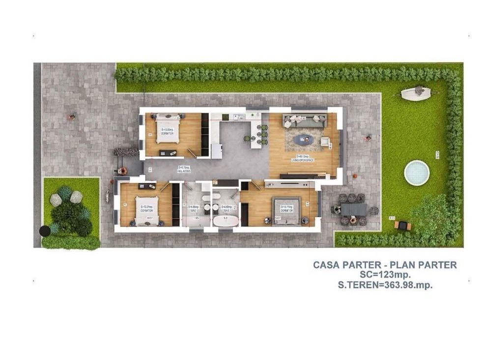 Casa individuala  parter- JISK,strada principala intrare DOMNESTI