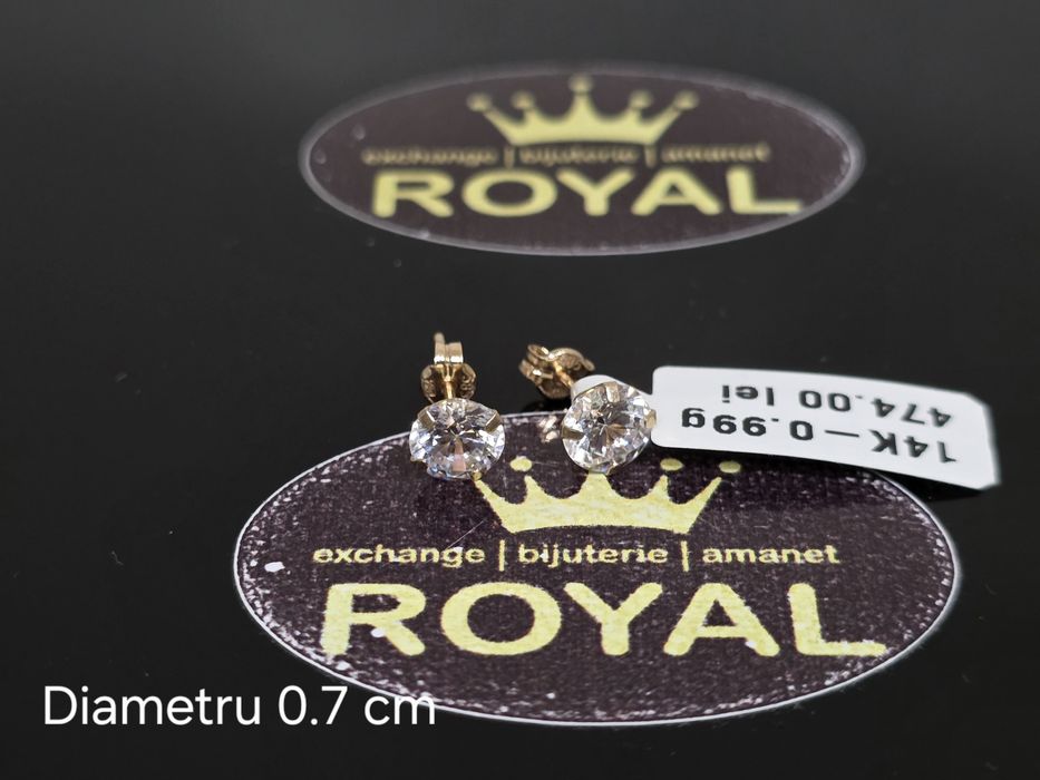 Bijuteria Royal: Cercei aur 14k/0.99 gr