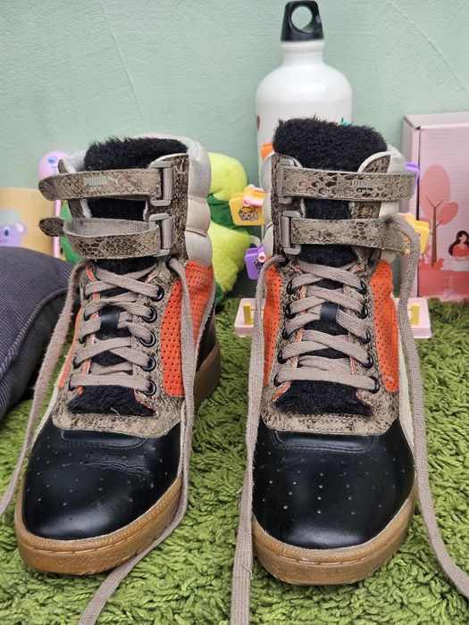 Puma високи кецове от кожа с платформа