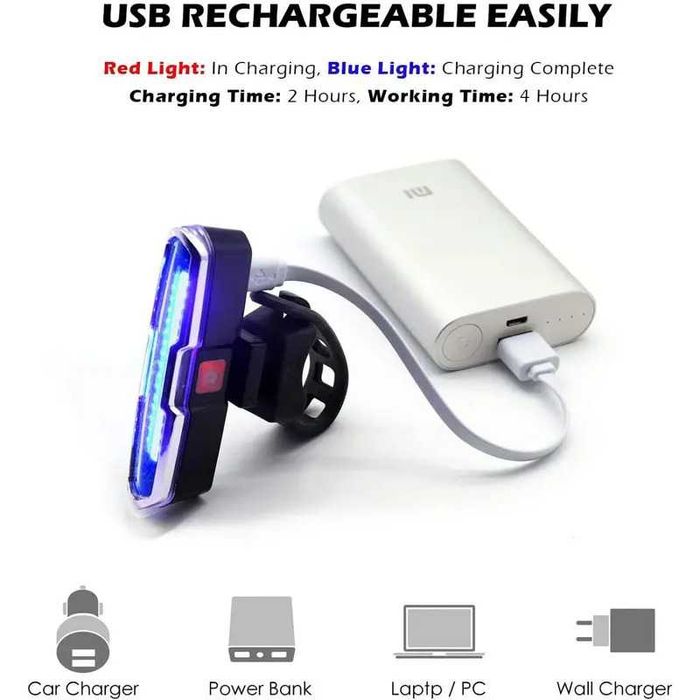 Полицейска стоп LED светлина с висока интензивност, Многоцветна, USB