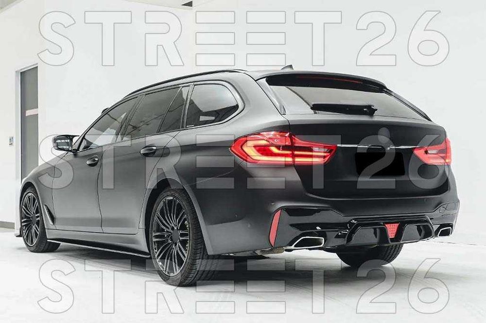 Difuzor Bara Spate cu LED Rosu BMW Seria 5 G30 G31 (17-23) M5 Design