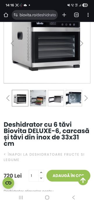 Deshidrator de fructe si legume