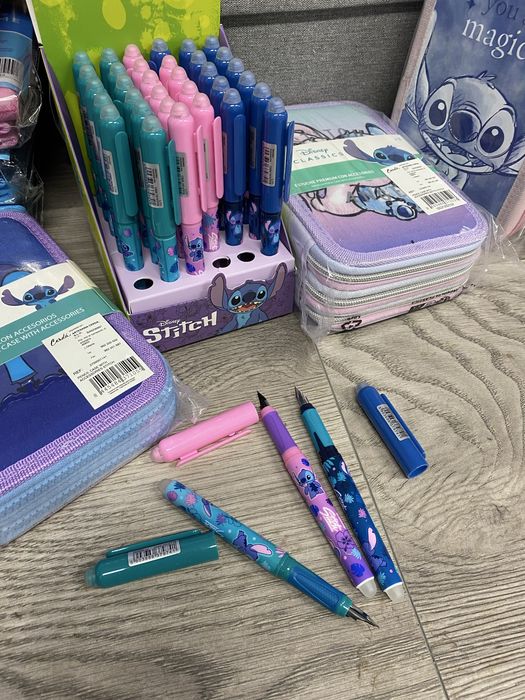 Set Stilou cu cerneala termosensibila Stitch 3 buc