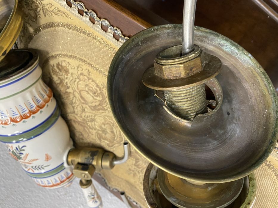 Порцеланов френски кран за бира с месингова ръчка