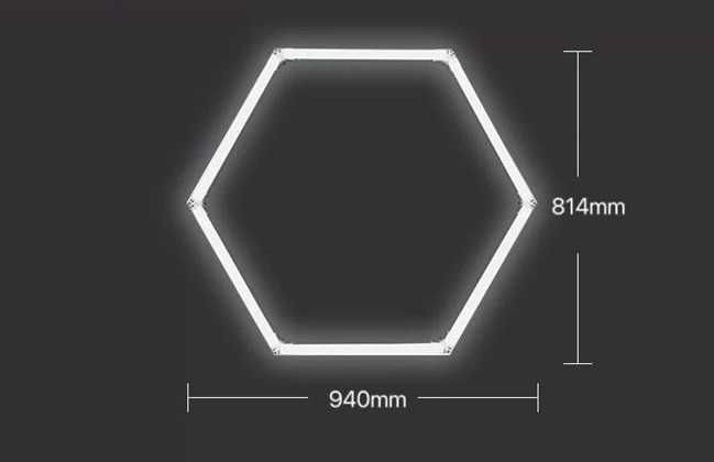 Tavan led honeycomb - lumina rece, neutra sau CCT - 1, 2, 3 hexagoane