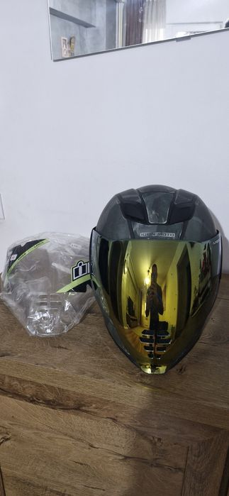 Casca moto  Airflite Battlescar 2 verde mărime S