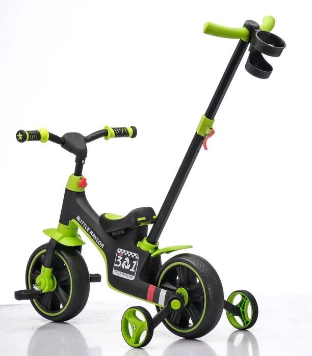 Детский велосипед родительской ручкой