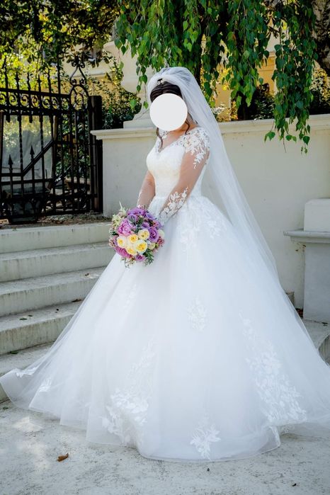Rochie de mireasa printesa + voal model Vladiyan