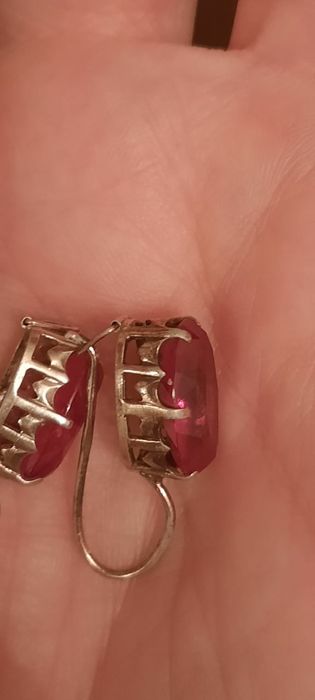 Серьги СССР, звезда, серебро 875