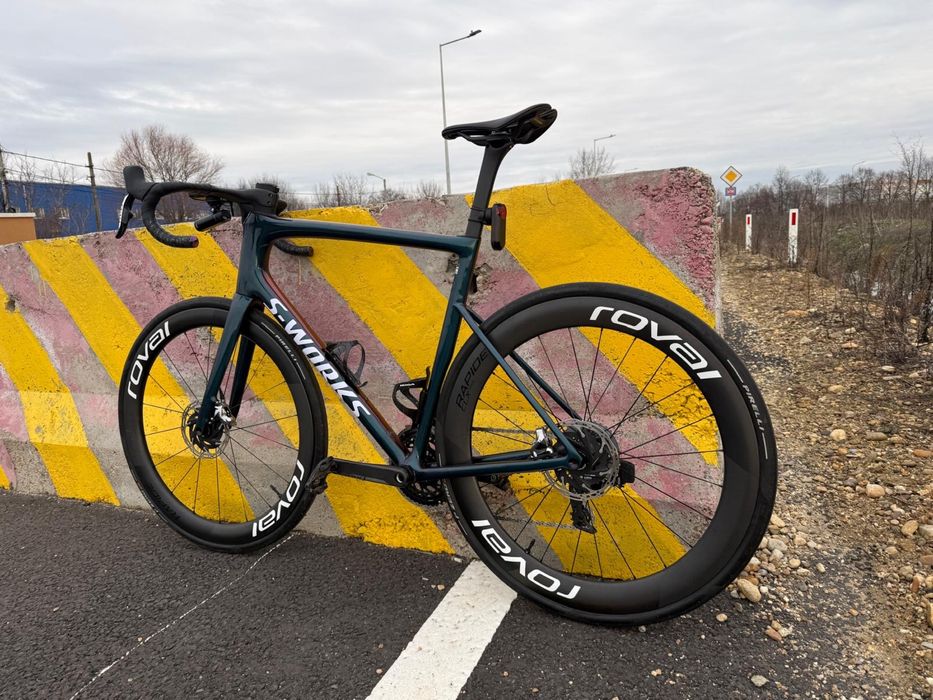 Vand / schimb S Works Tarmac SL8 Specialized cu SRAM RED AXS POWERMETER, Roval 65-55 full ceramic