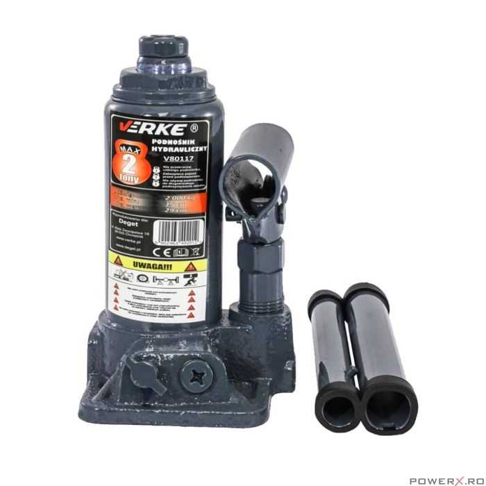 Cric hidraulic tip butelie, capacitate 2 tone 150 mm - 295 mm, Verke